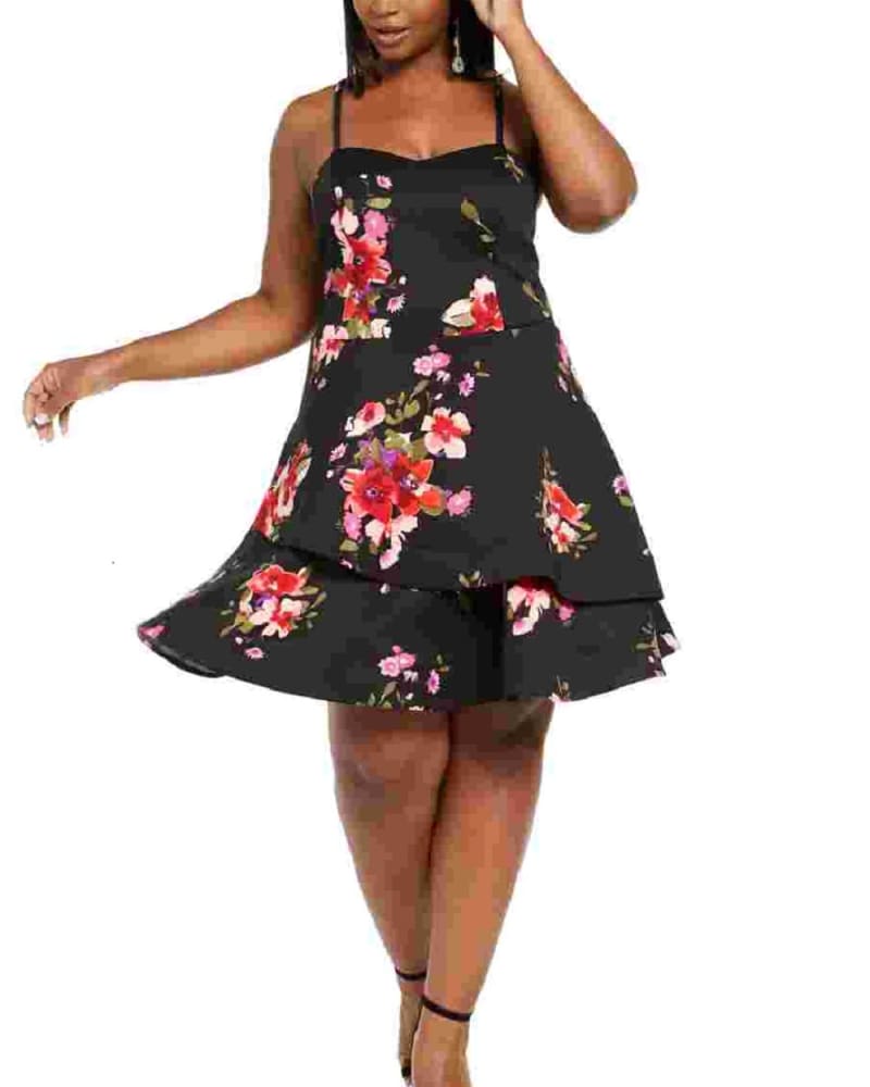 Sequin hearts fit hot sale and flare dress